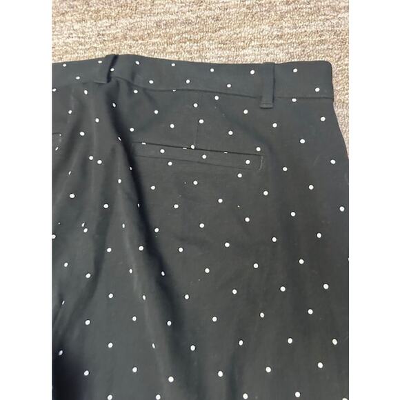 Gap Signature Skinny Black White Polka Dot Stretch Skinny Ankle Pants Size 10 - Picture 5 of 9